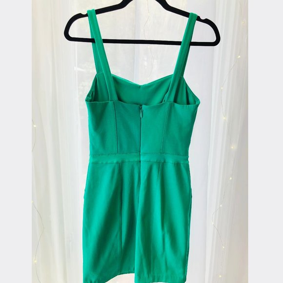 Mini Bright-Green Bodycon Bandage Dress | SMALL - Picture 2 of 2